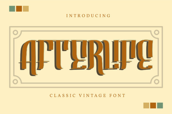 Afterlife: A Vintage Display Font That Elevates Handmade Product Design