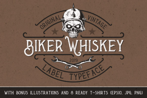 Biker Whiskey: A Retro Display Font for Bold Campaigns