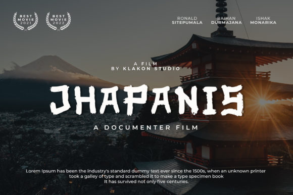 Jhapanis: A Japanese-Inspired Display Font for Makers and Creative Sellers