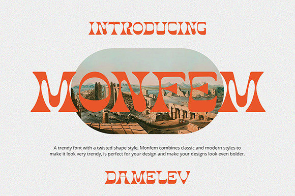 Monfem: A Vintage Display Font for Editorial Design