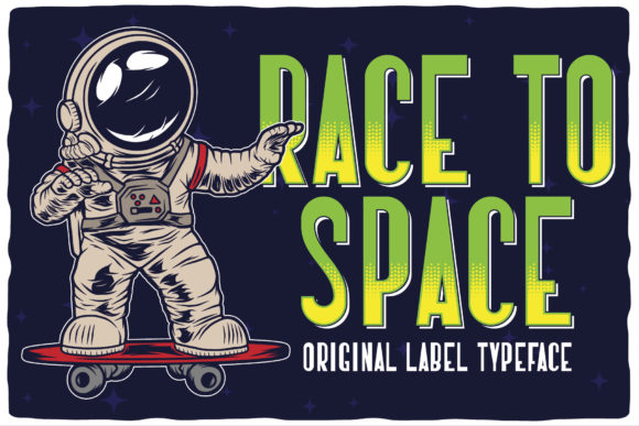 Race to Space: A Bold Display Font for Business Branding