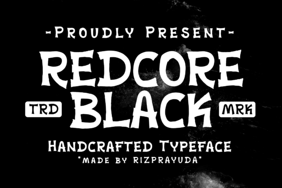 Redcore Black: A Grunge-Inspired Display Font for Bold Branding Projects