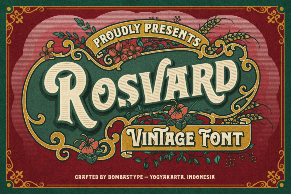 Rosvard: A Bold Vintage Display Font for Makers