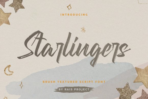 Starlingers: A Bold Display Font for Crafters and Product Creators